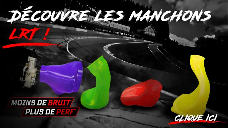 Manchons d'admission LRT haute performance — disponibles en plusieurs coloris pour scooter et moto